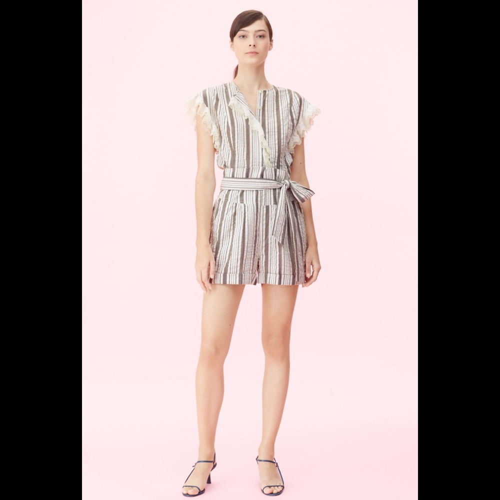 NWT Rebecca Taylor La Vie Corded Stripe Short